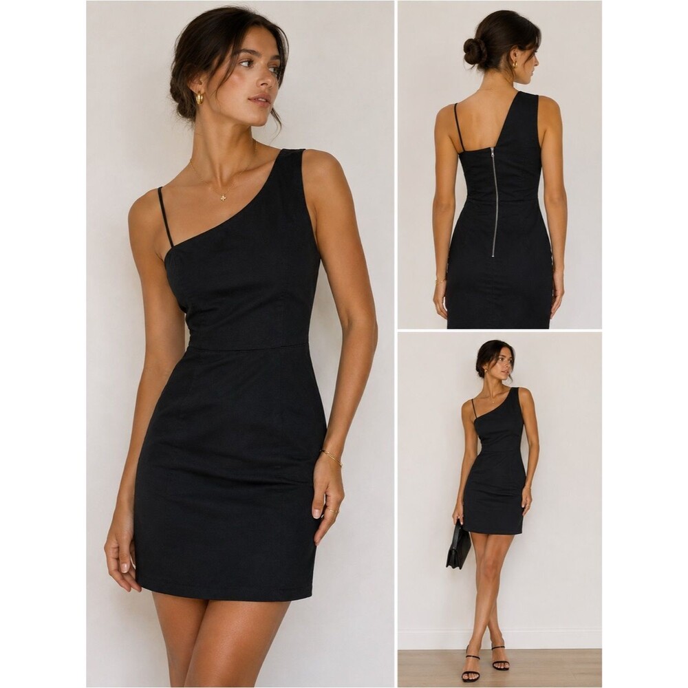 Topshop One-Shoulder Mini Dress – US 6